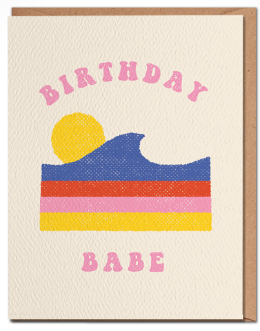 Birthday Babe Wave Card