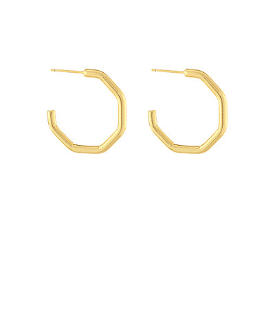 Geo Hoop Earrings