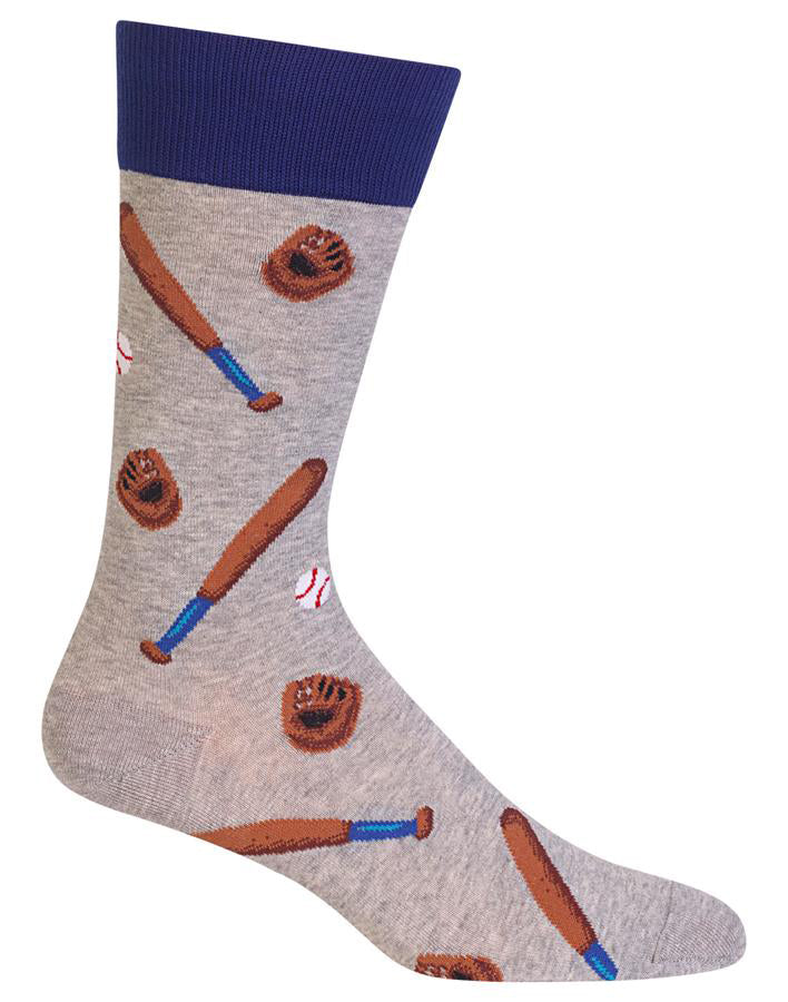 Baseball Gray Men's Socks