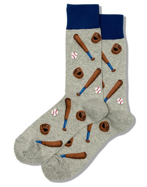 Baseball Gray Men's Socks