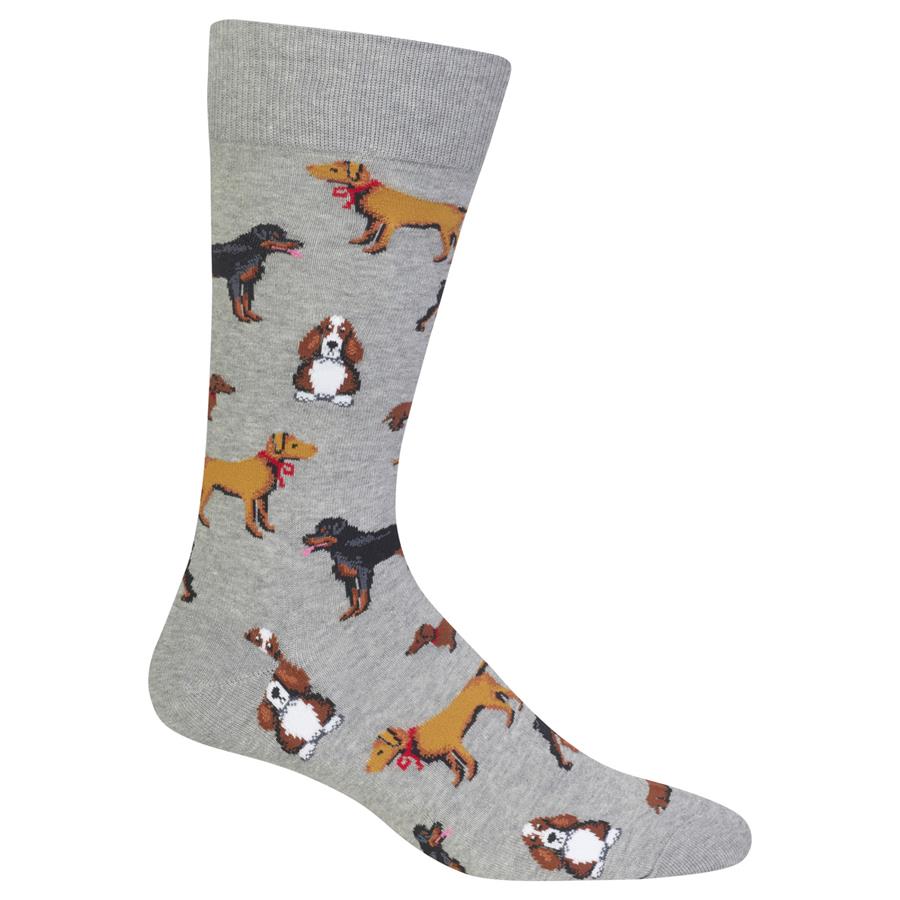 Multi Dog Gray Men's Socks