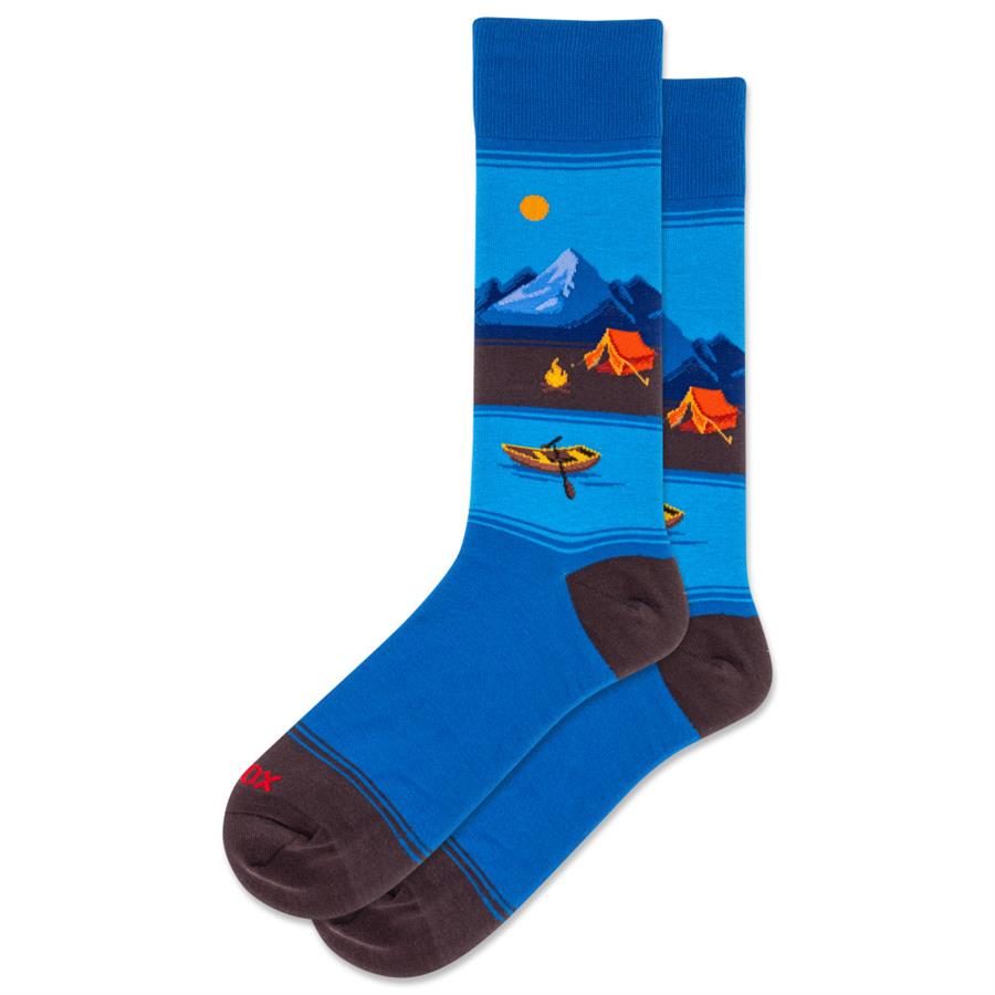 Camping Scene Men's Socks