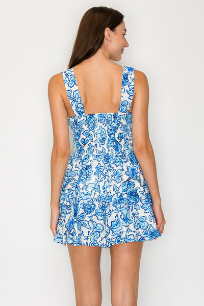 Blue Petals Romper