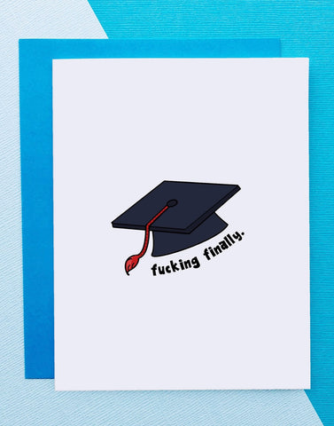 Finally Grad Hat Card