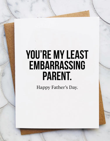 Least Embarrassing Parent Card