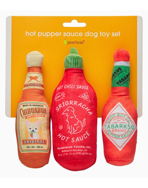 Hot Sauce Dog Toy Set