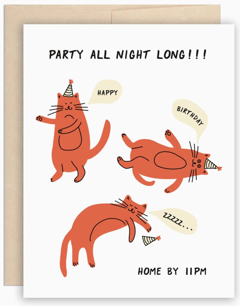 Cat Party Card