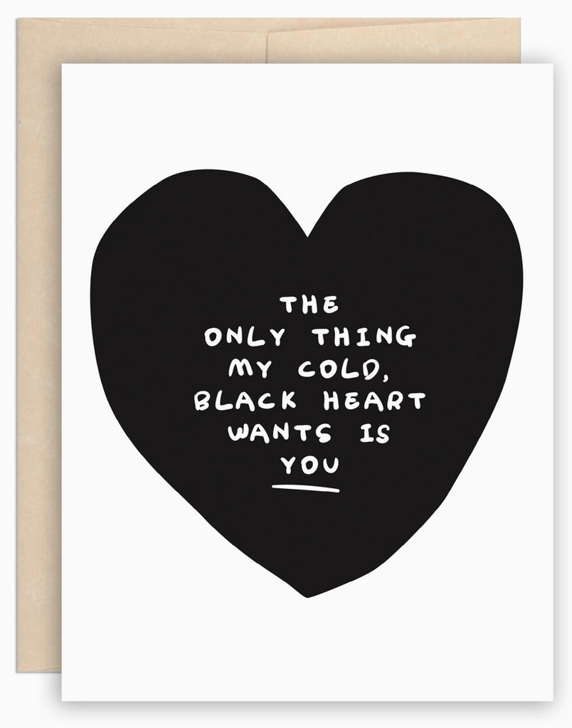 Cold Black Heart Card