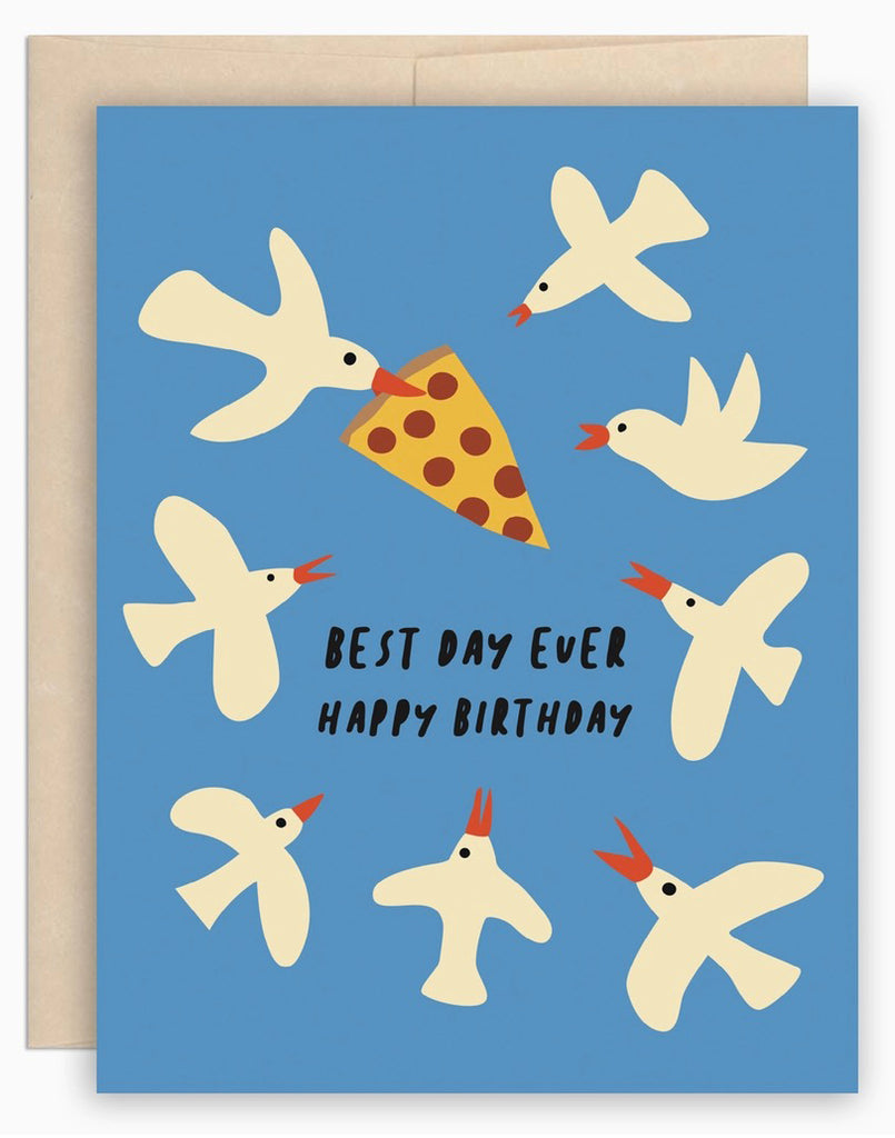 Pizza Seagulls Card