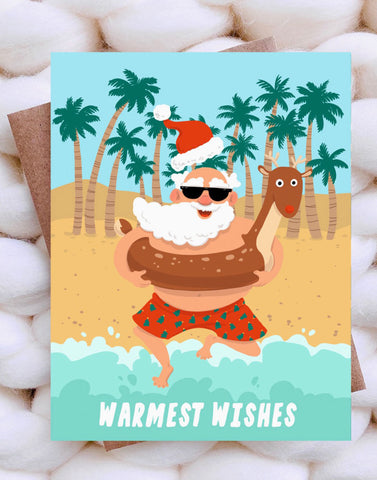 Warmest Wishes Santa Card