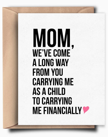 Mom Carrying Financially Card