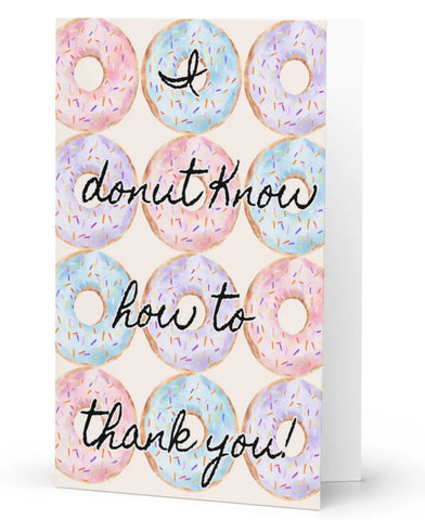 Donut Thanks Card