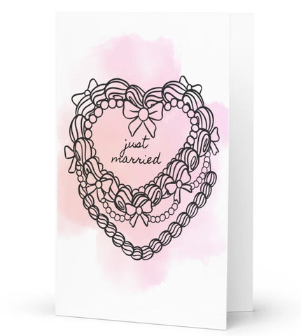 Just Married Cake Card