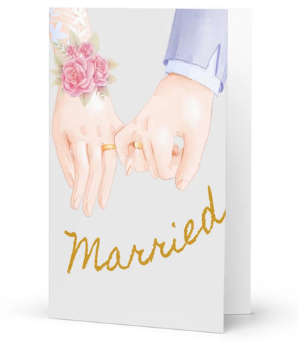Pinkies Married Card