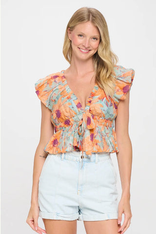 Sunny Flowers Top