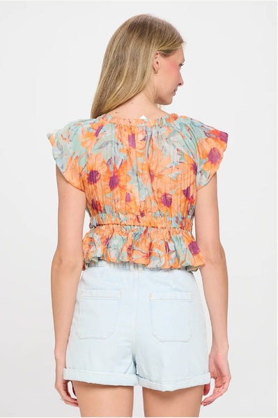 Sunny Flowers Top