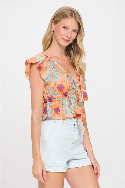 Sunny Flowers Top