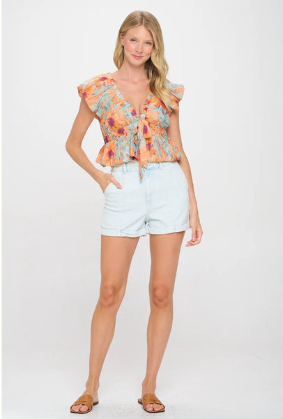 Sunny Flowers Top
