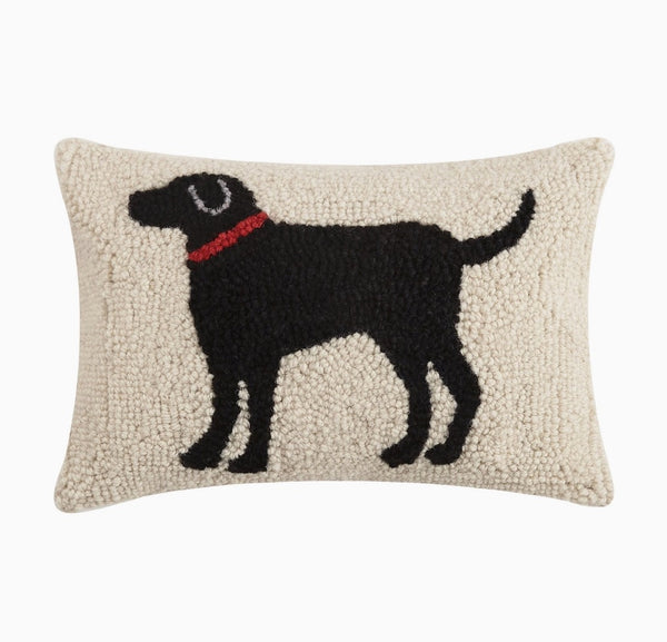 Black Dog Pillow