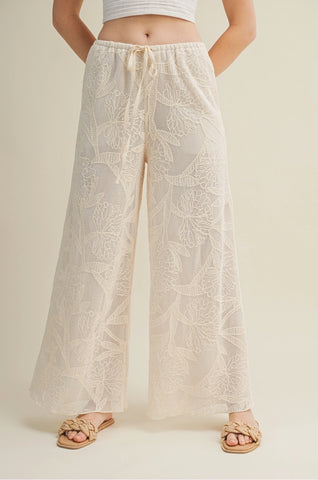 Floral Burnout Pants