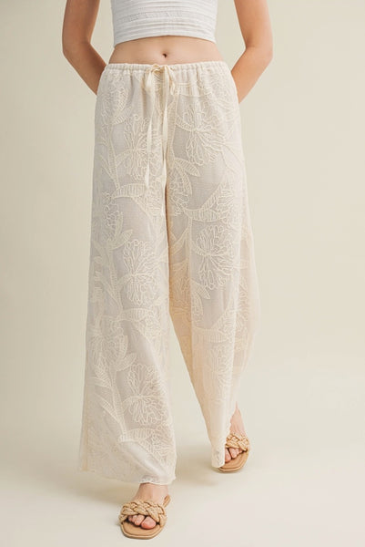 Floral Burnout Pants