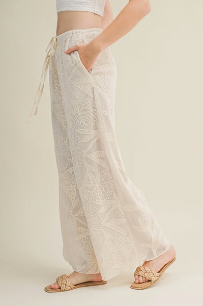 Floral Burnout Pants