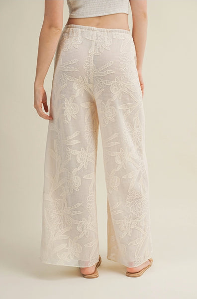 Floral Burnout Pants
