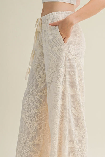 Floral Burnout Pants