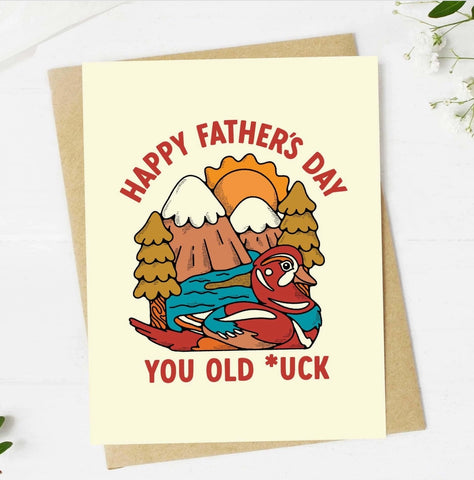 Old Duck Dad Card