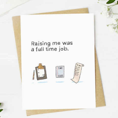 Raising Me Full Time Job Card