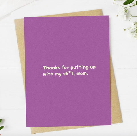 Putting Up Mom Card