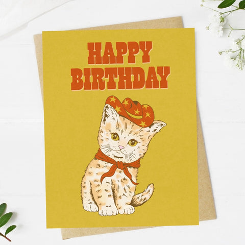 Cowboy Kitten Card