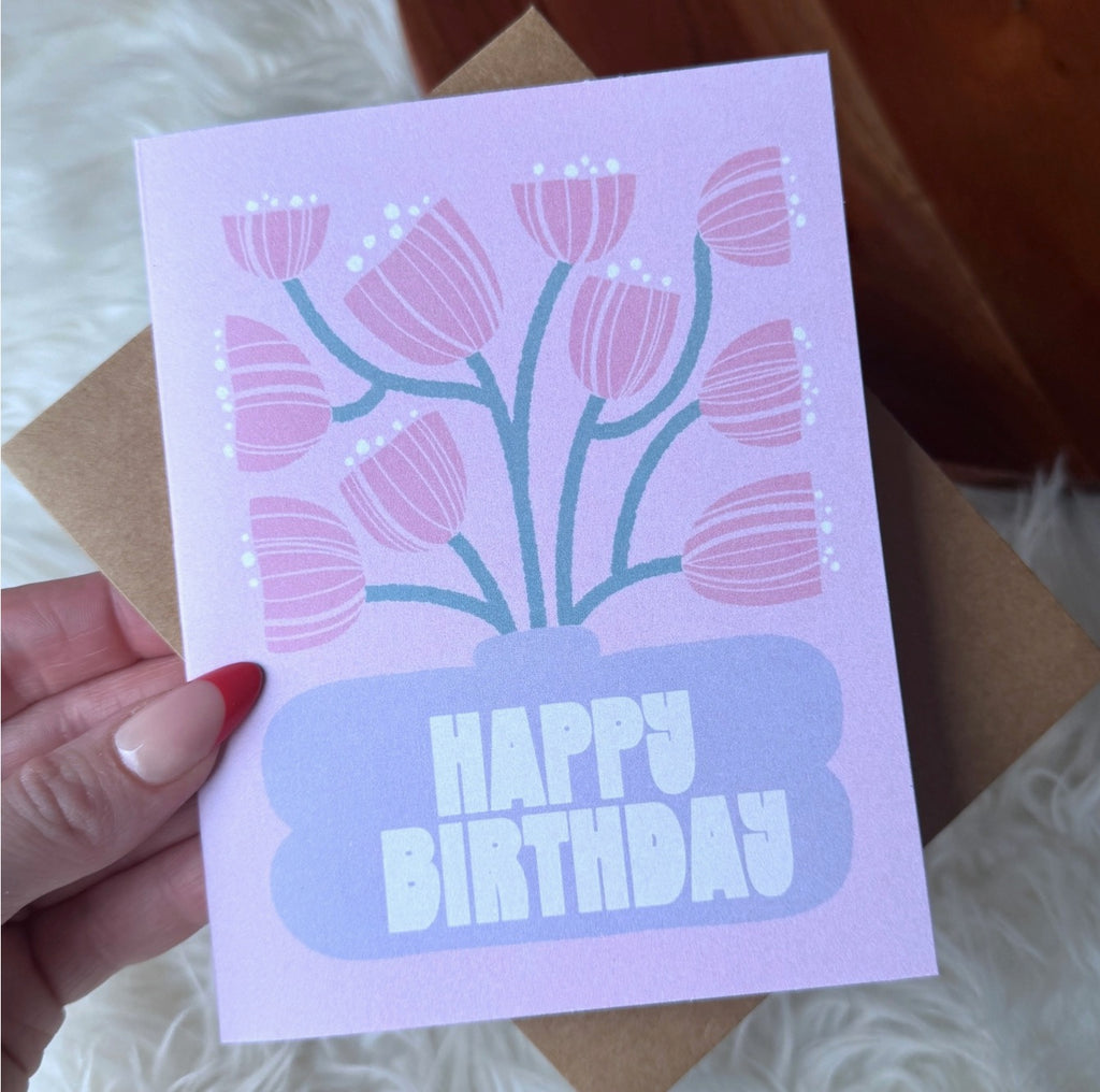 Flower Vase Birthday Card