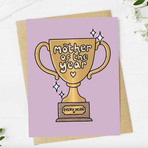 Mother Year Trophy Card
