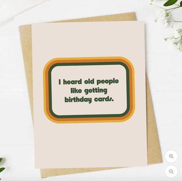 Old People Like Cards Card