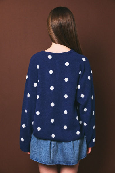 Polka Dot Long Sleeve Cardigan