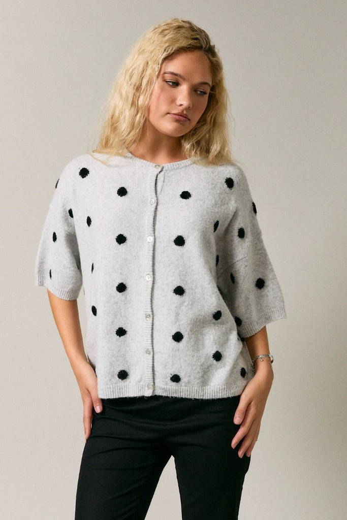 Playful Polka Dot Sweater Tee