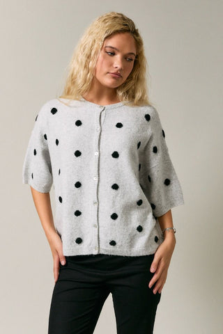 Playful Polka Dot Sweater Tee