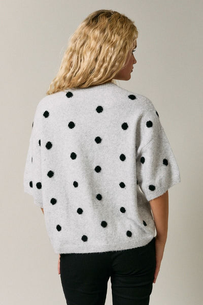 Playful Polka Dot Sweater Tee