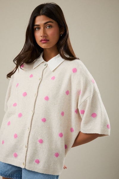 Pinky Polka Dot Sweater Tee