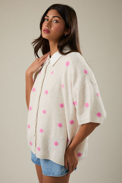 Pinky Polka Dot Sweater Tee