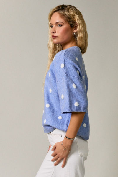 Playful Polka Dot Sweater Tee