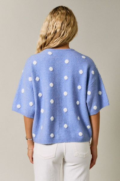 Playful Polka Dot Sweater Tee