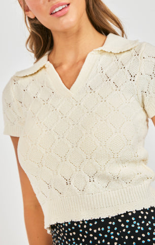 Polo Sweater Top