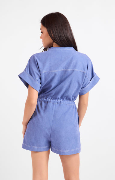 Blue Gloom Romper