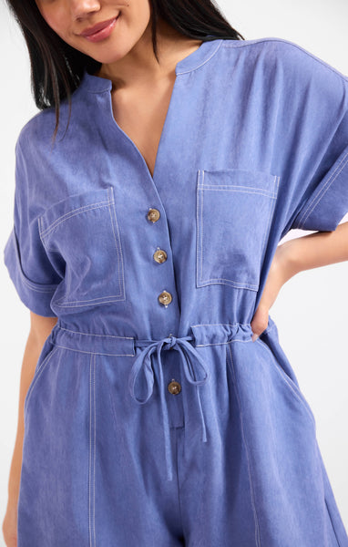Blue Gloom Romper
