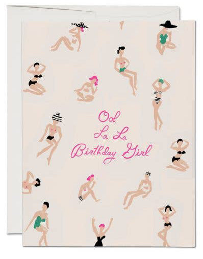 Beach Lady Birthday Card