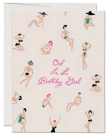 Beach Lady Birthday Card