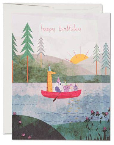 Canoe Birthday Card