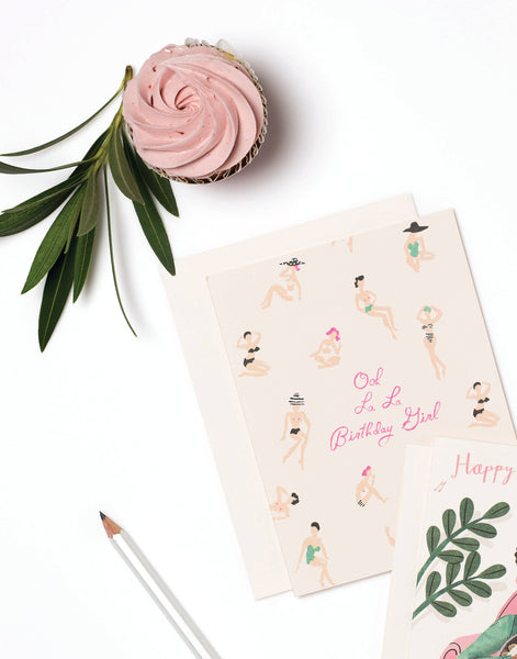 Beach Lady Birthday Card